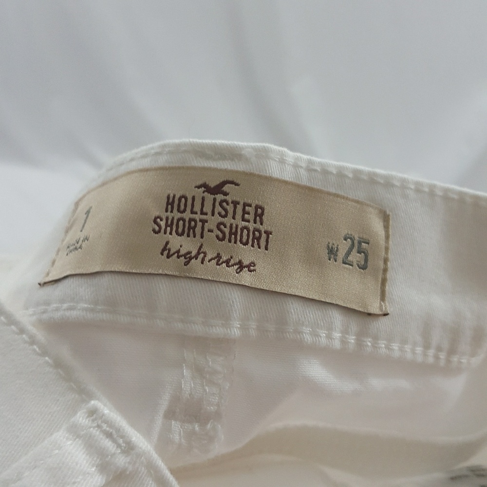 Hollister short short high rise white 1 25 W - Picture 3 of 4
